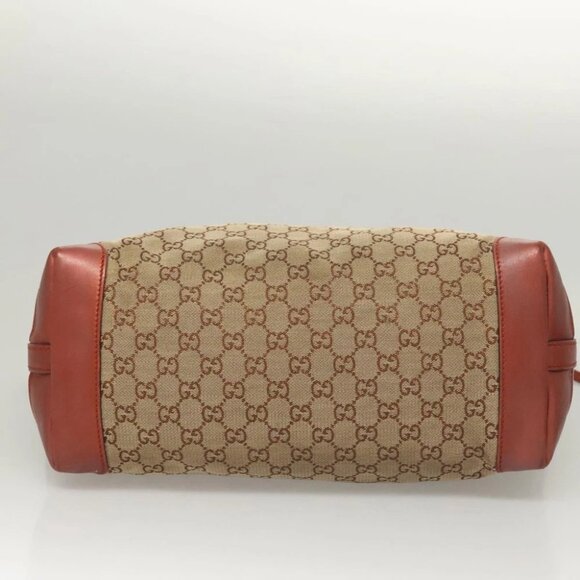 GUCCI GG Canvas Tote Bag Beige Gold 247209 Auth - Picture 9 of 16